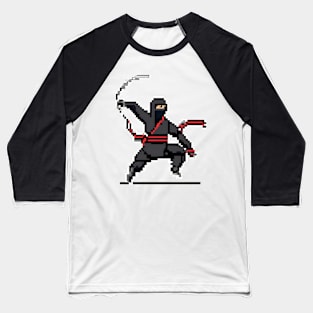 Pixel Ninja 3 Baseball T-Shirt